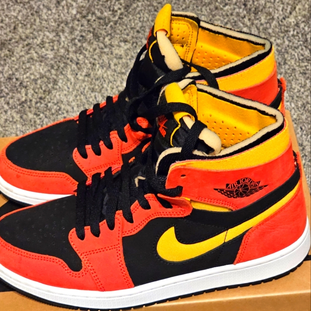 Authentic Air Jordan 1 zoom "black chili"